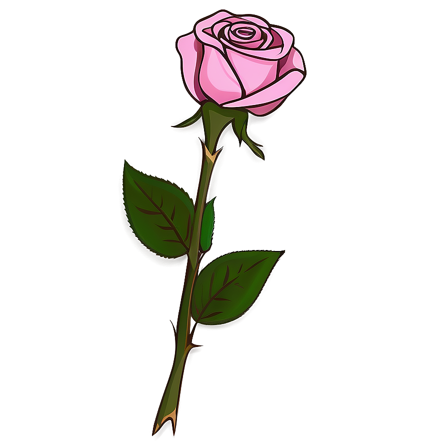 Rose Stem Clipart Png 06272024 PNG