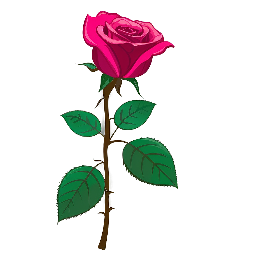 Rose Stem Clipart Png 06272024 PNG