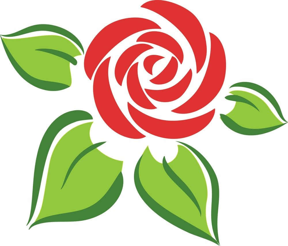 Elegant Red Rose Symbol Wallpaper