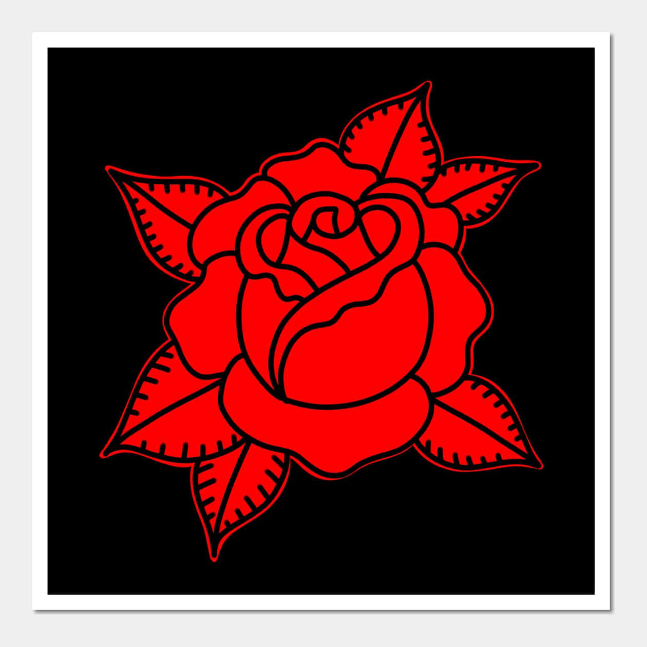Majestic Red Rose Symbol Wallpaper