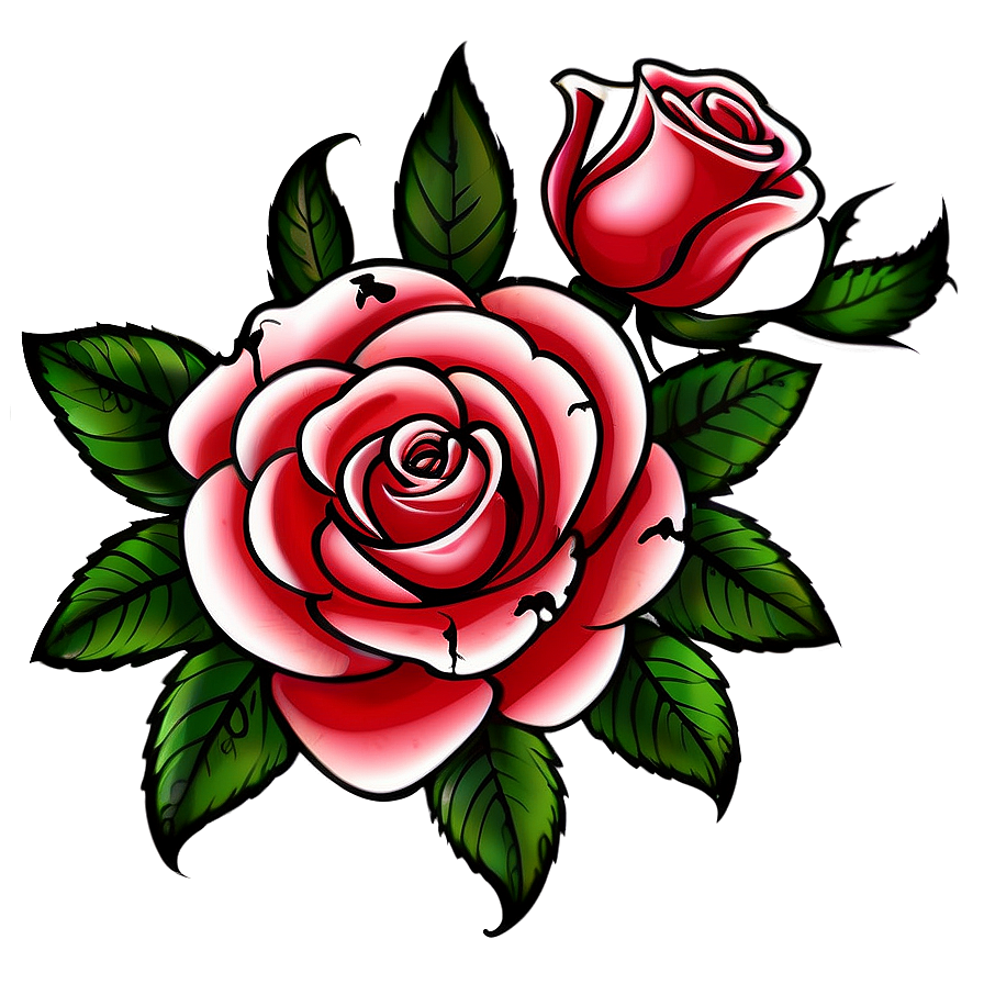 Rose Tattoo Clipart Png 88 PNG