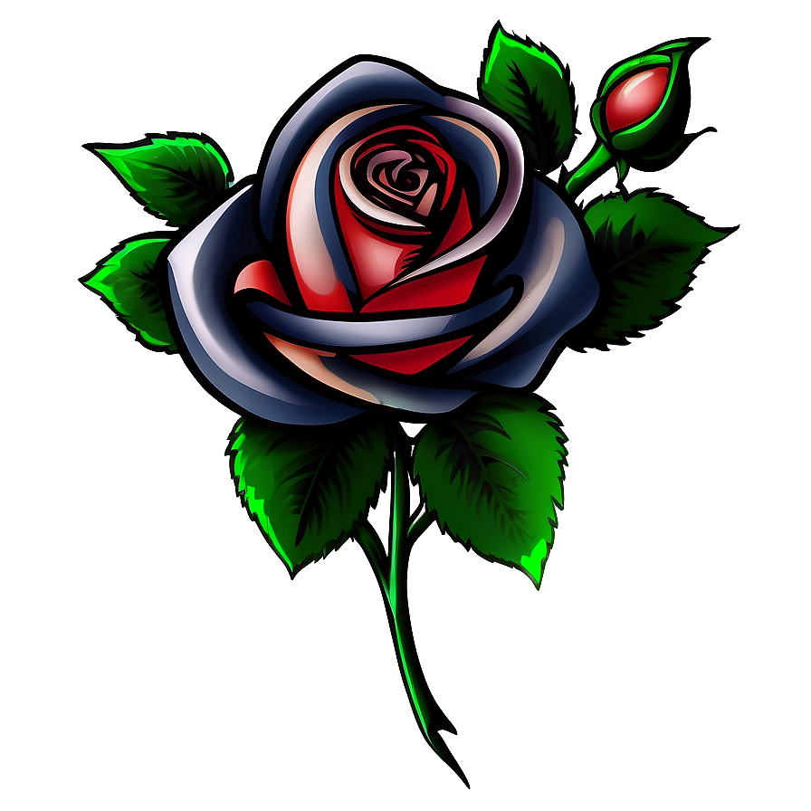 Rose Tattoo Design Png 04292024 PNG