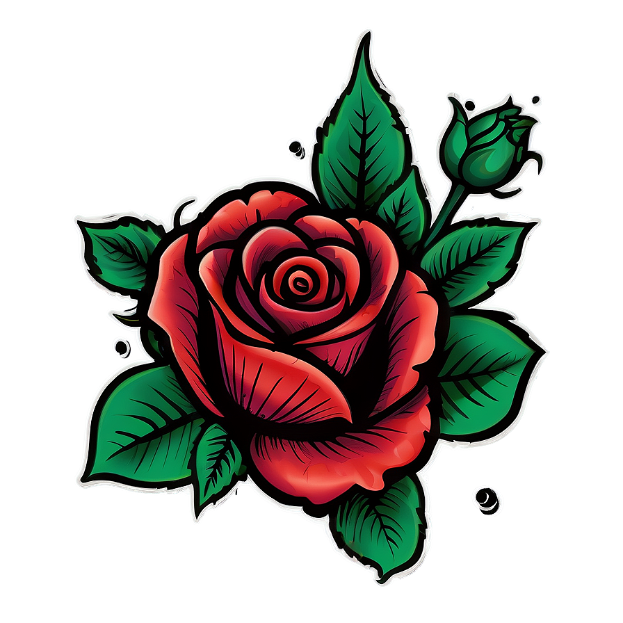 Download Rose Tattoo Illustration Png 05042024 | Wallpapers.com