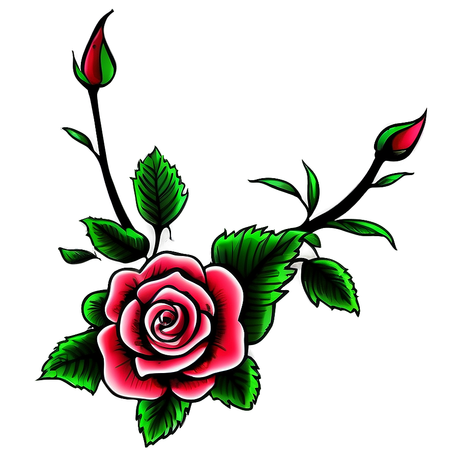 Download Rose Tattoo Illustration Png Vsu | Wallpapers.com