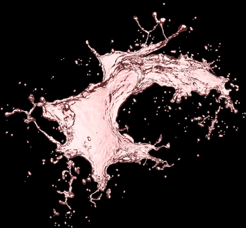 Rose Tinted Liquid Splash PNG