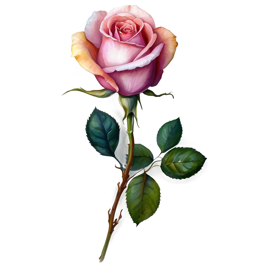 Rose Watercolor Png 04292024 PNG