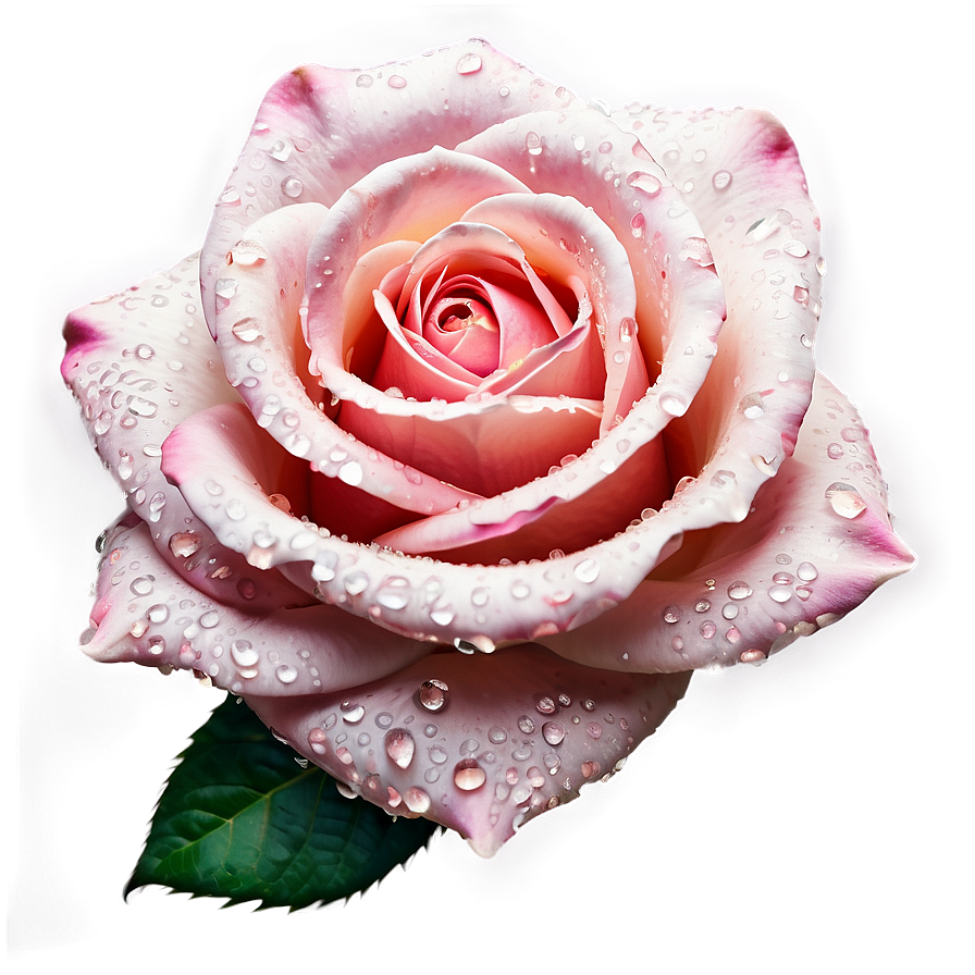 Rose With Dewdrops Png 04292024 PNG