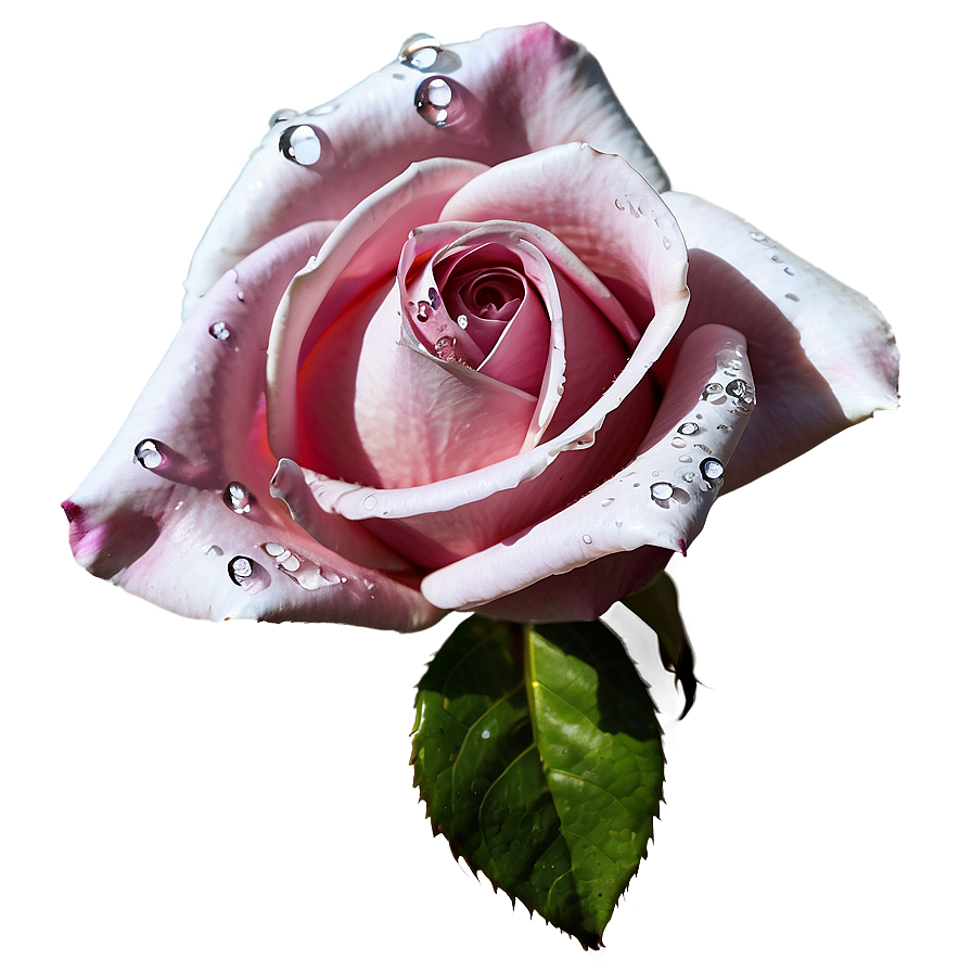 Rose With Dewdrops Png 04292024 PNG