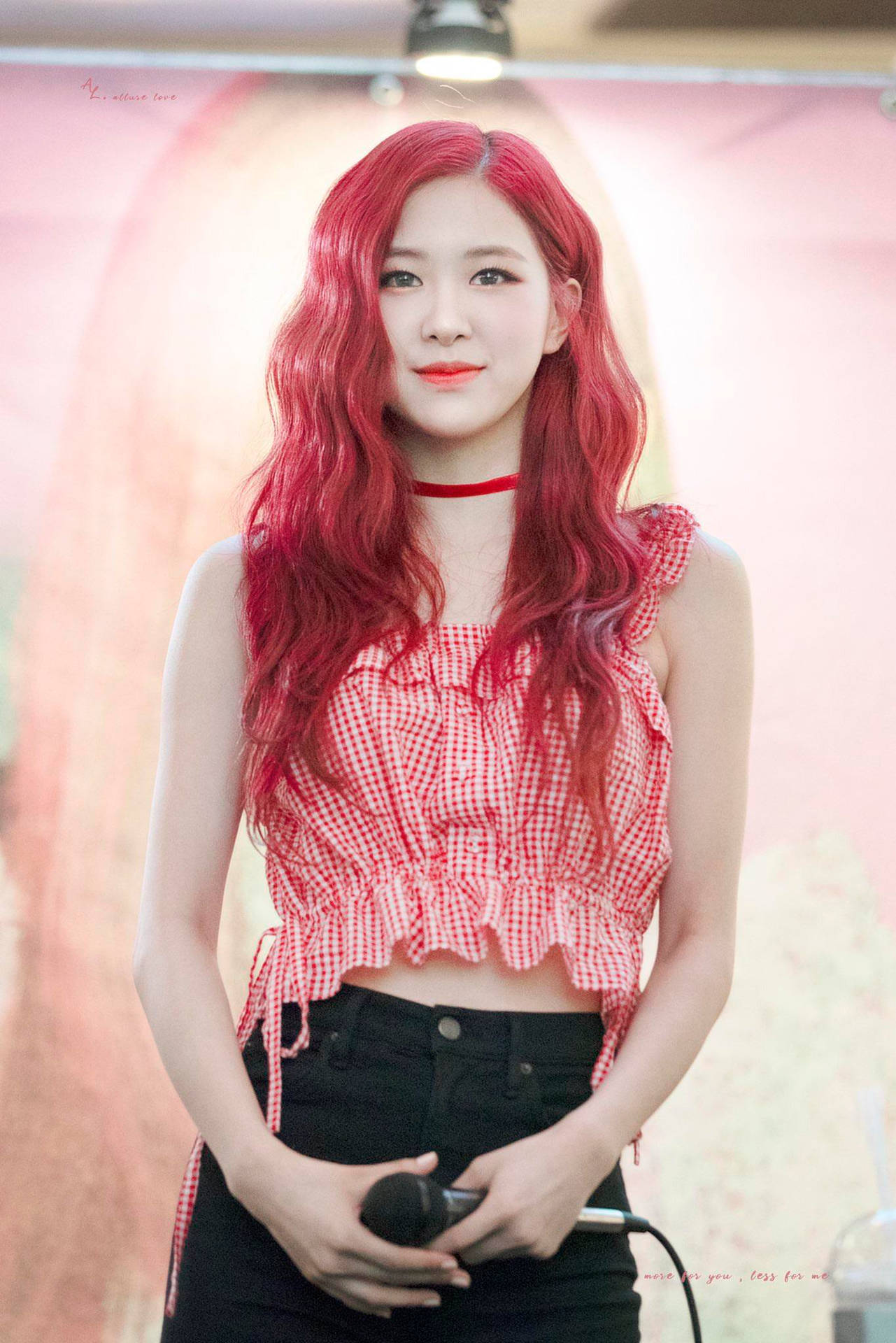 Roseanne Park With Red Hair Wallpaper