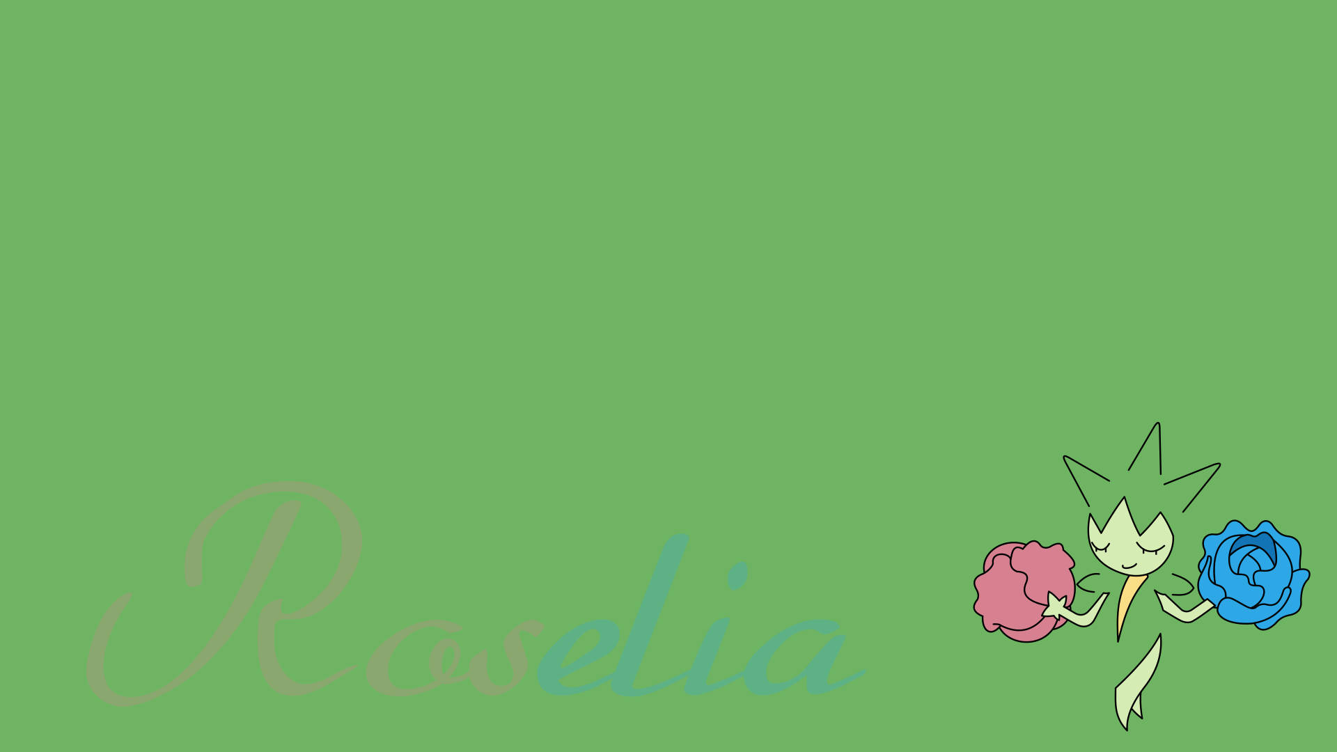 Roselia Green Background Name Wallpaper