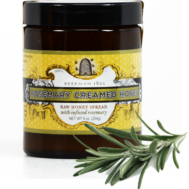 Rosemary Infused Creamed Honey Jar PNG