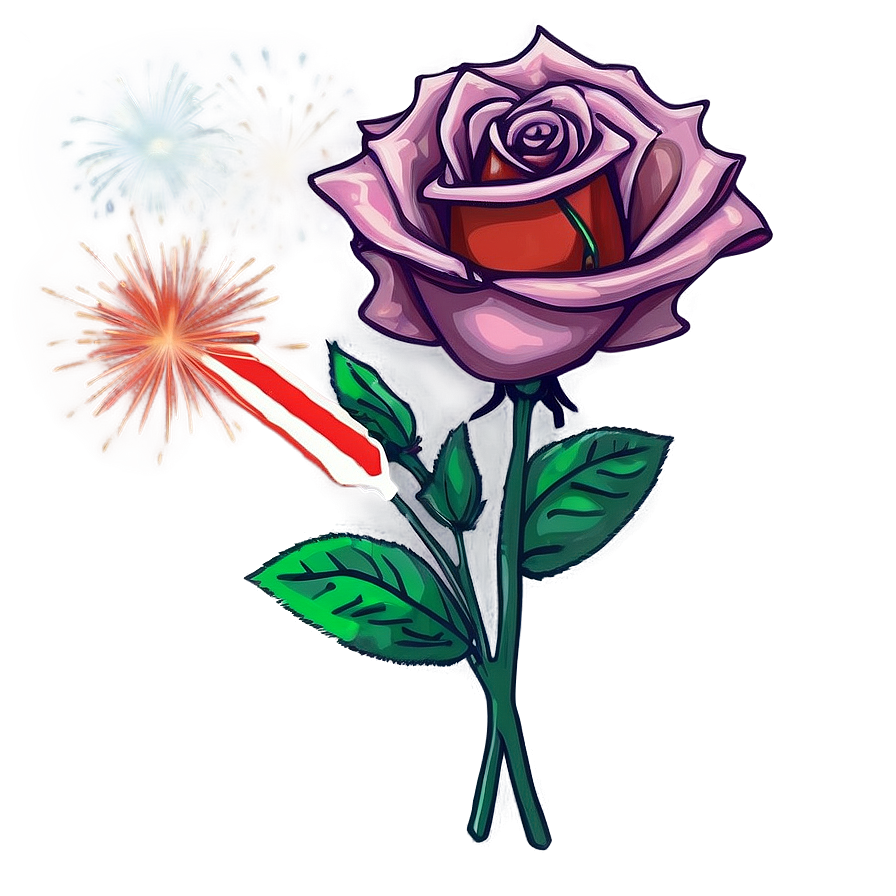 Download Roses And Fireworks Png Bbw | Wallpapers.com