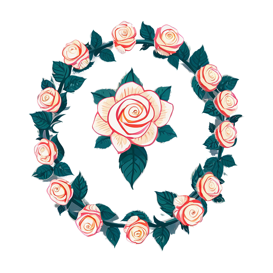 Roses Heart Wreath Png 51 PNG