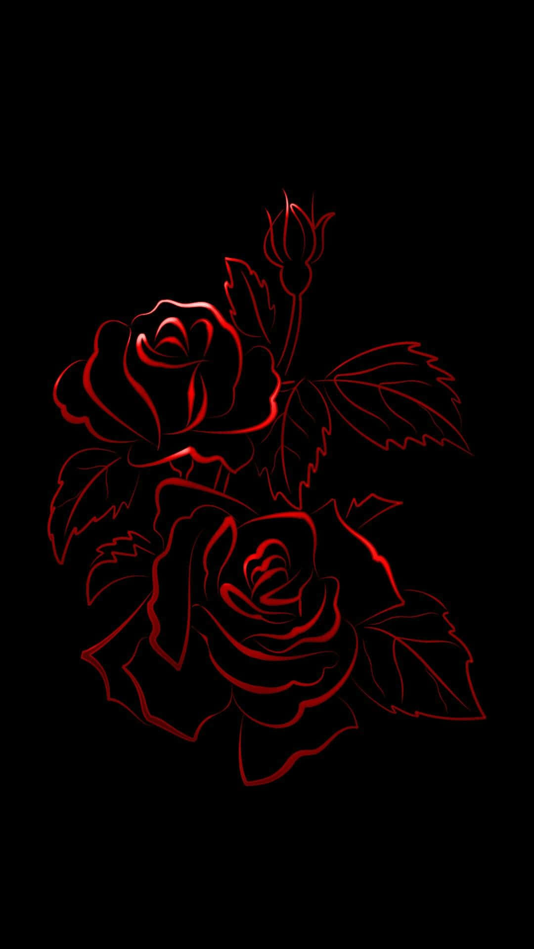 Roses Pattern In The Dark Picture