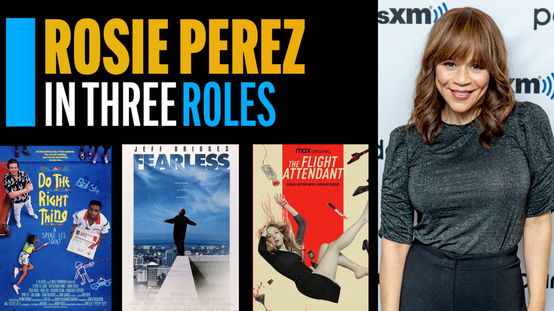 Rosie Perez Three Roles Collage Wallpaper