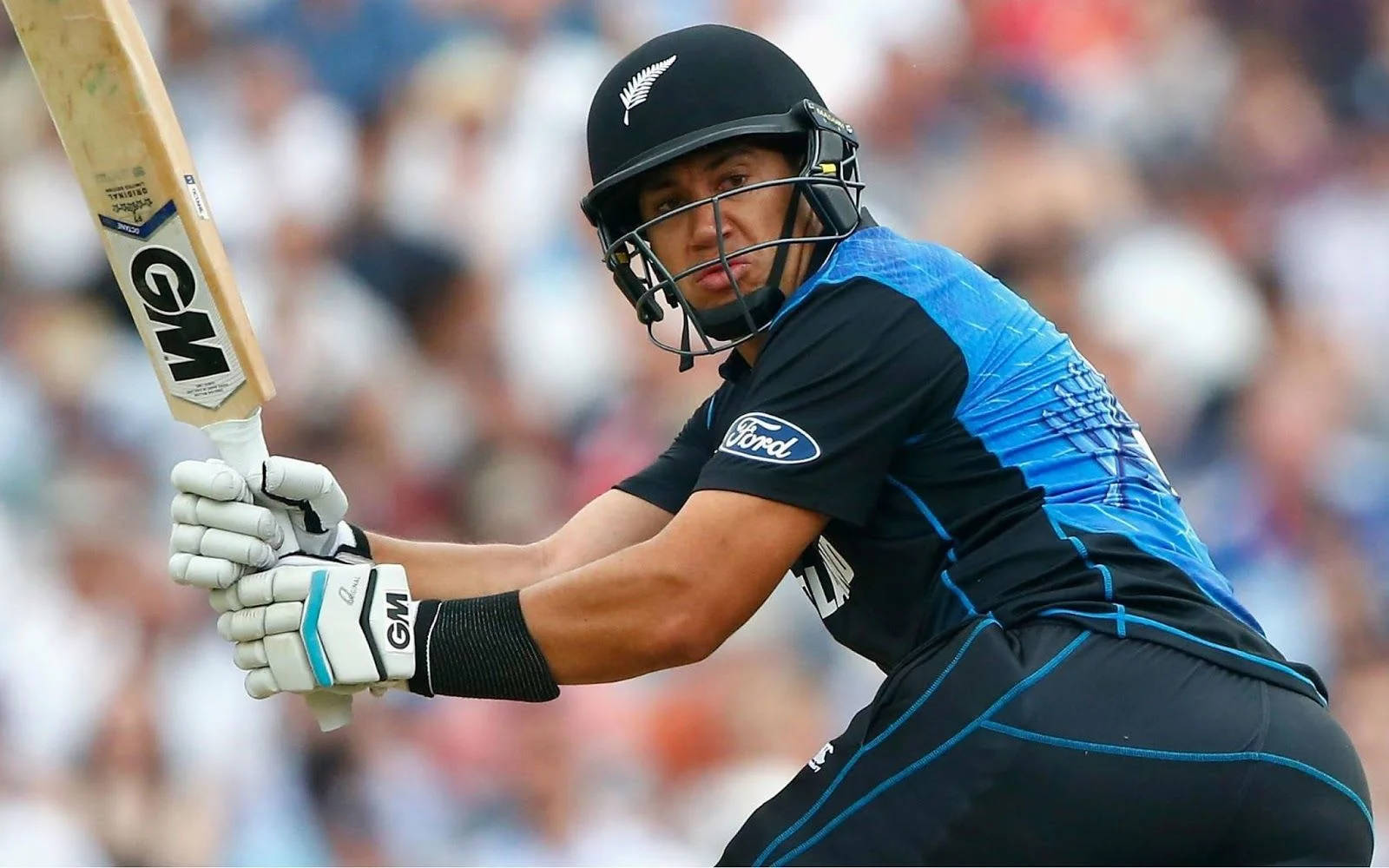 Ross Taylor In Blue And Black Wallpaper