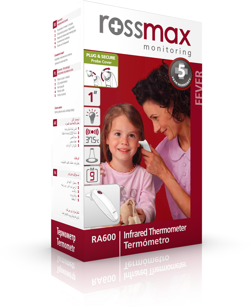 Rossmax Infrared Thermometer Packaging PNG