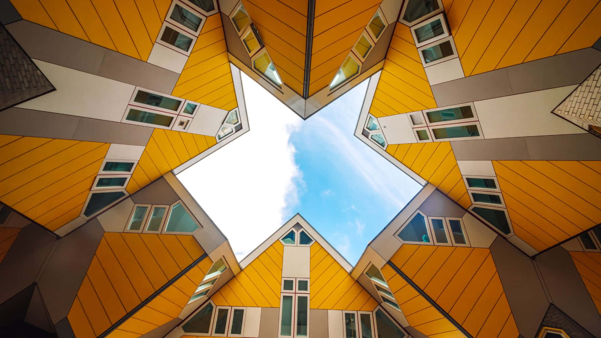 Rotterdam Cube Houses Sky View Wallpaper