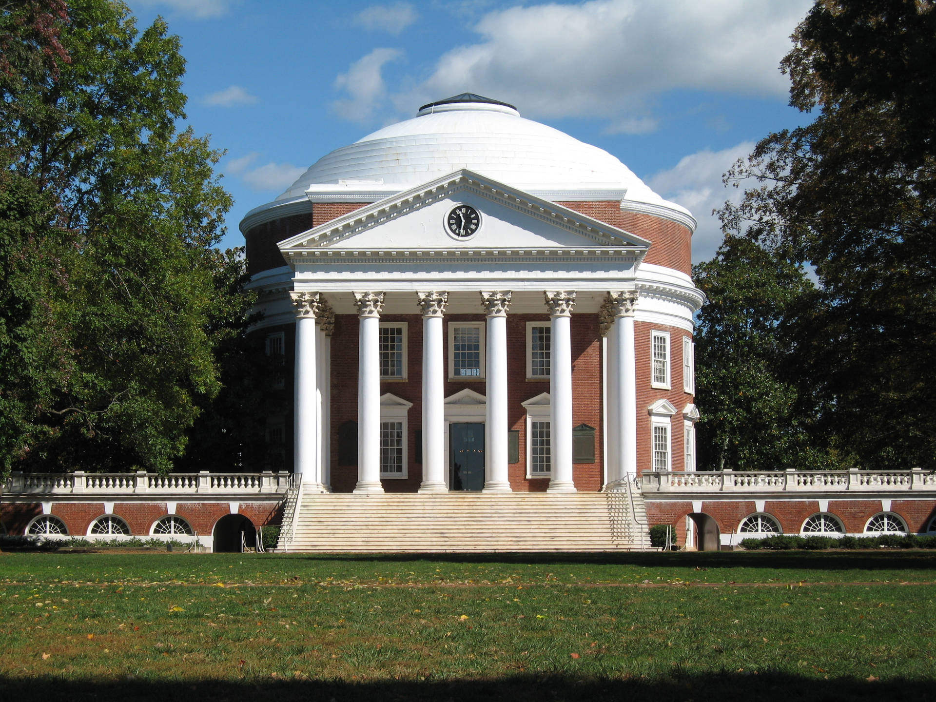 Rotunda Facade University Of Virginia Wallpaper