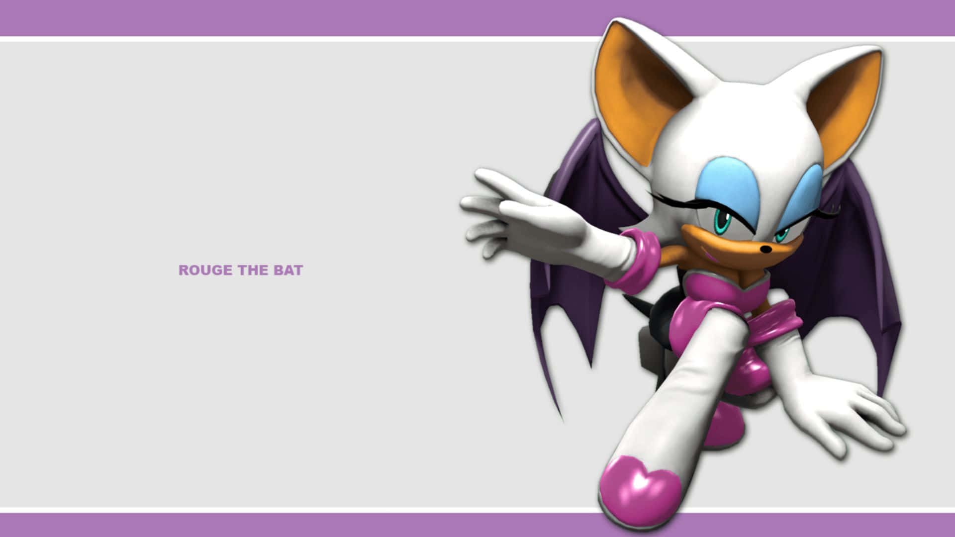 Rouge the Bat striking a pose in the night Wallpaper