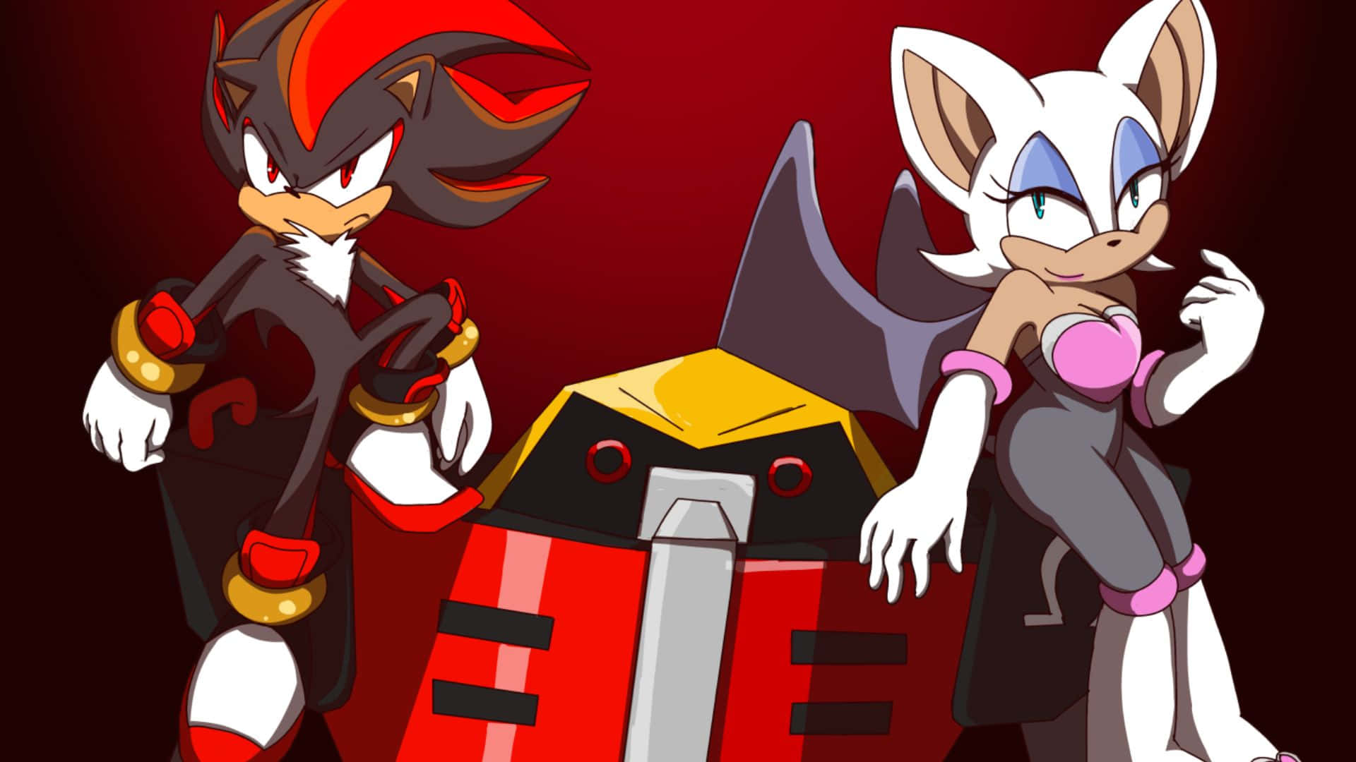 Rouge the Bat striking a pose in Sonic the Hedgehog universe Wallpaper