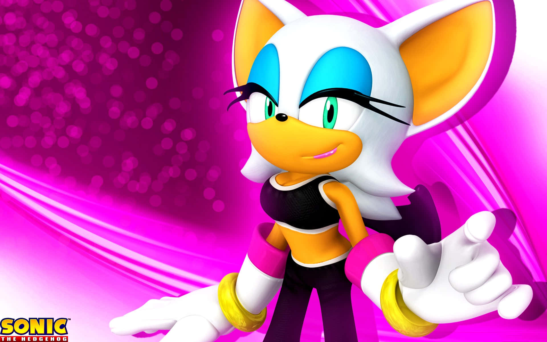 Charming Rouge the Bat from Sonic the Hedgehog franchise Wallpaper