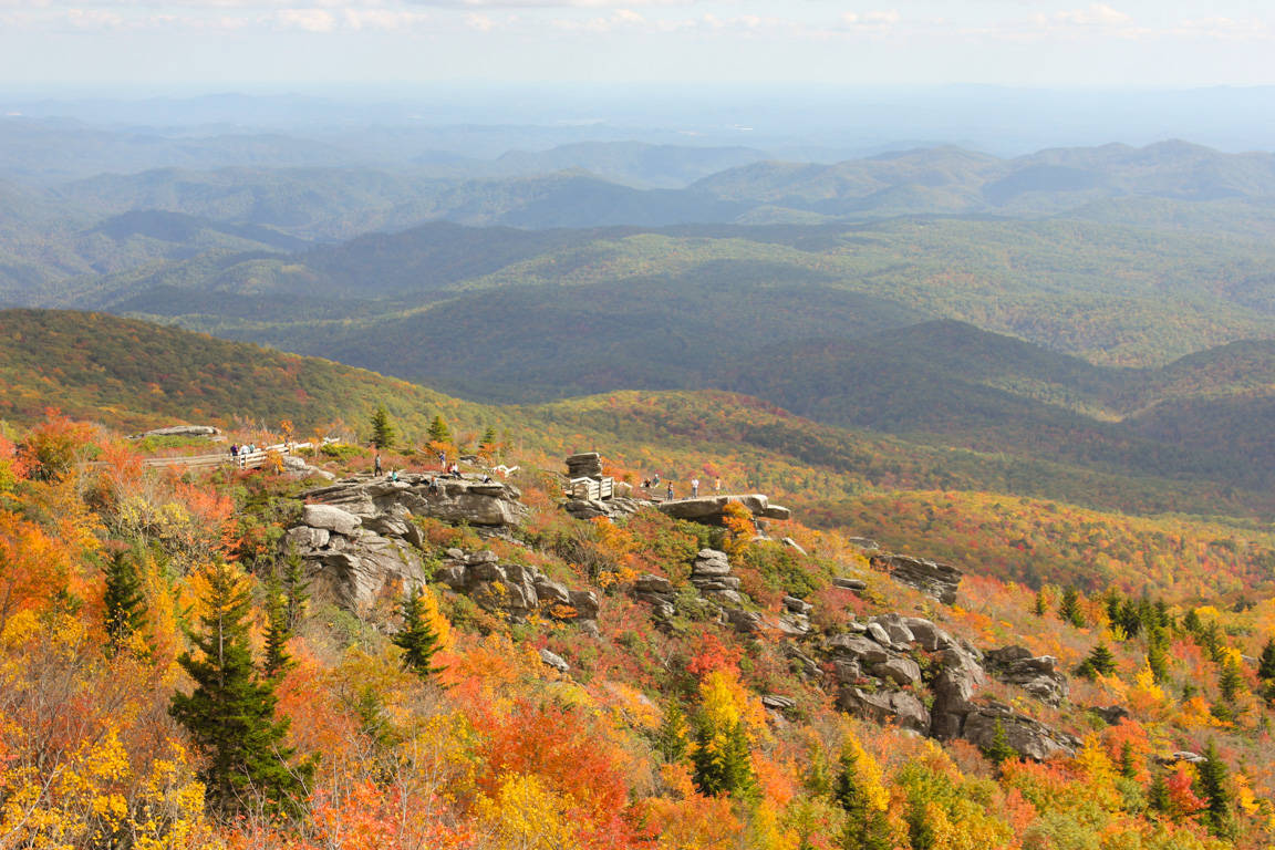 Remarkable View of Rough Ridge Trail, North Carolina Wallpaper