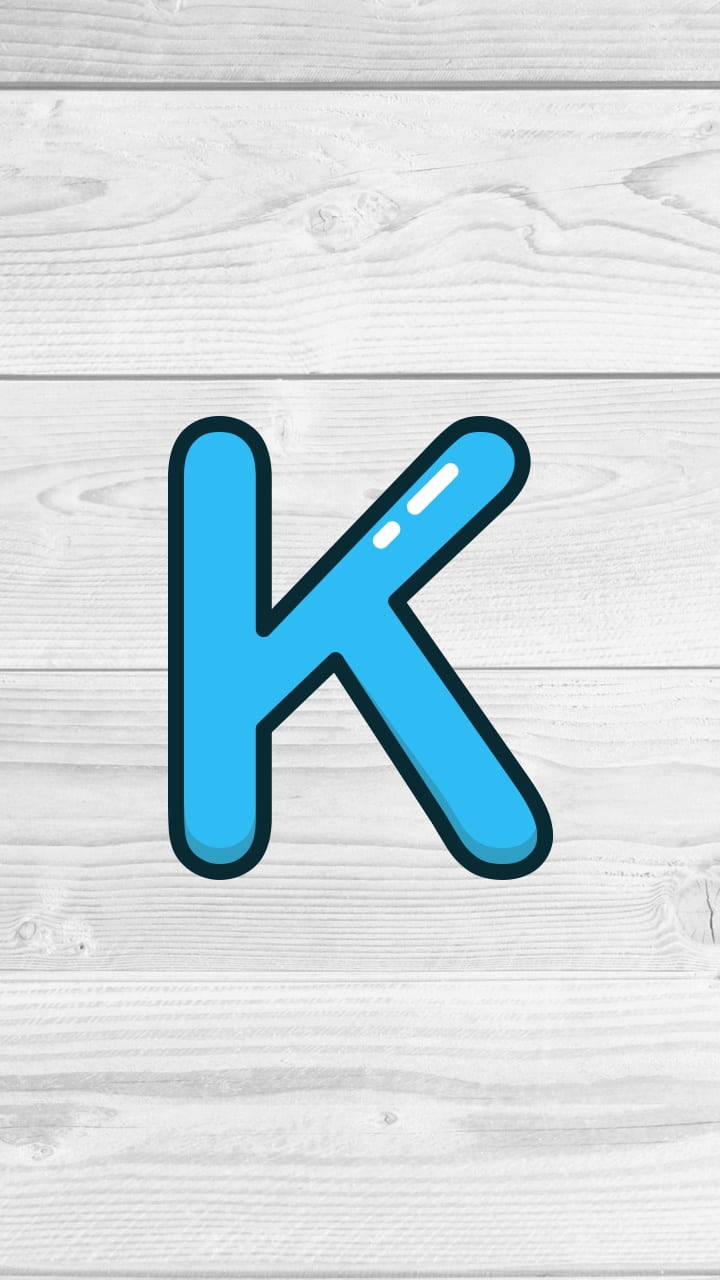 Round Blue K Alphabet Wallpaper