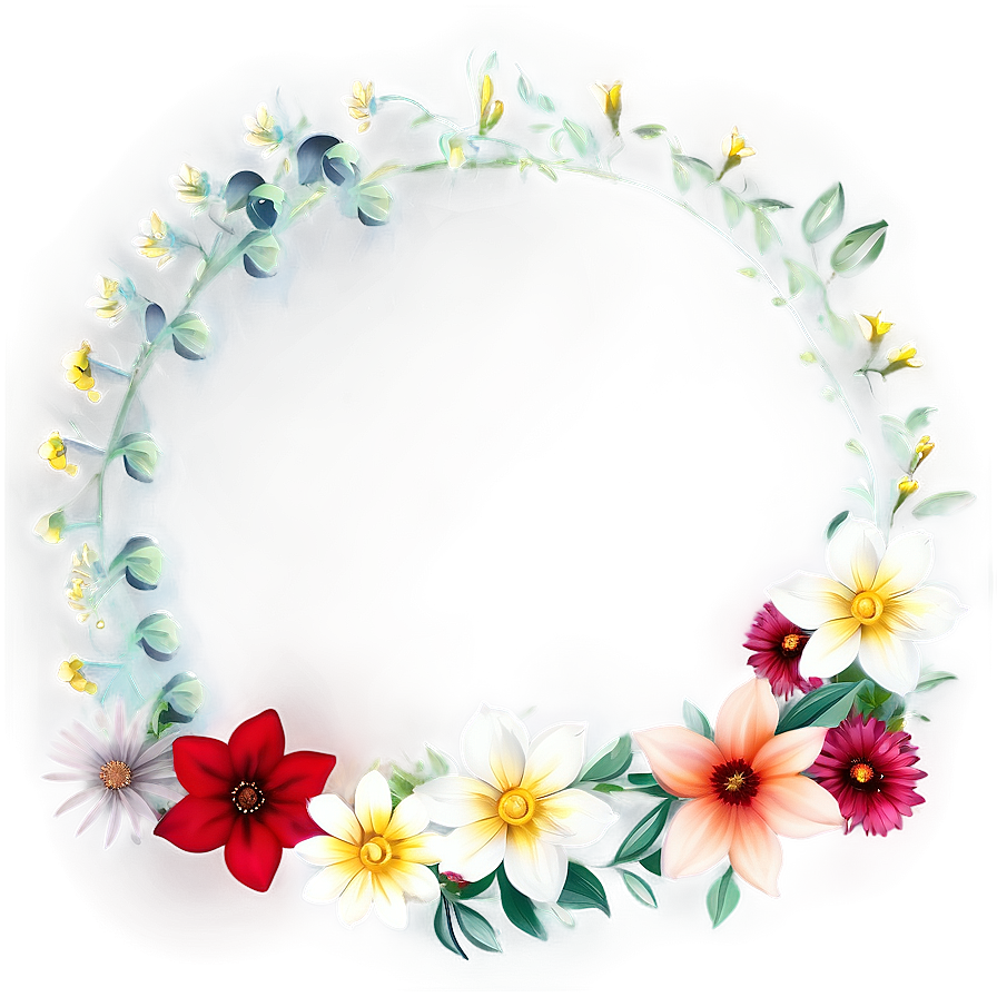 Round Flower Border Png Ecv PNG