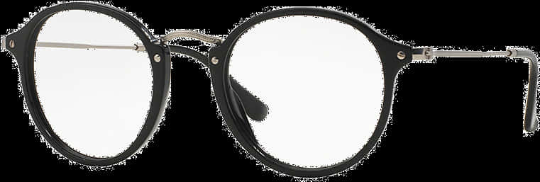 Round Frame Eyeglasses Isolated PNG