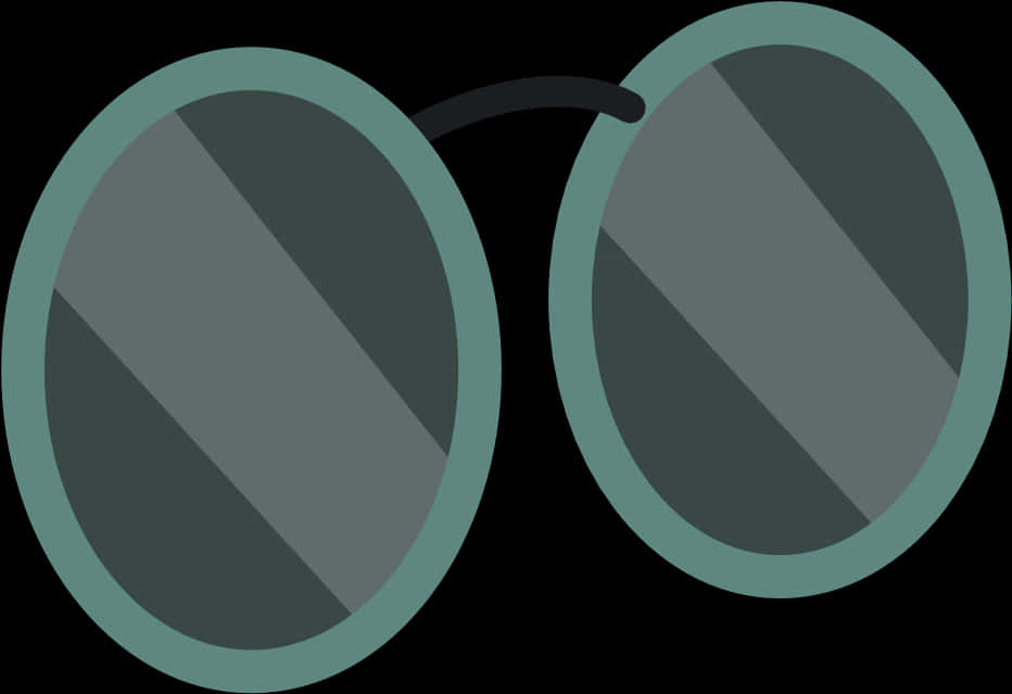 Round Frame Glasses Vector Illustration PNG