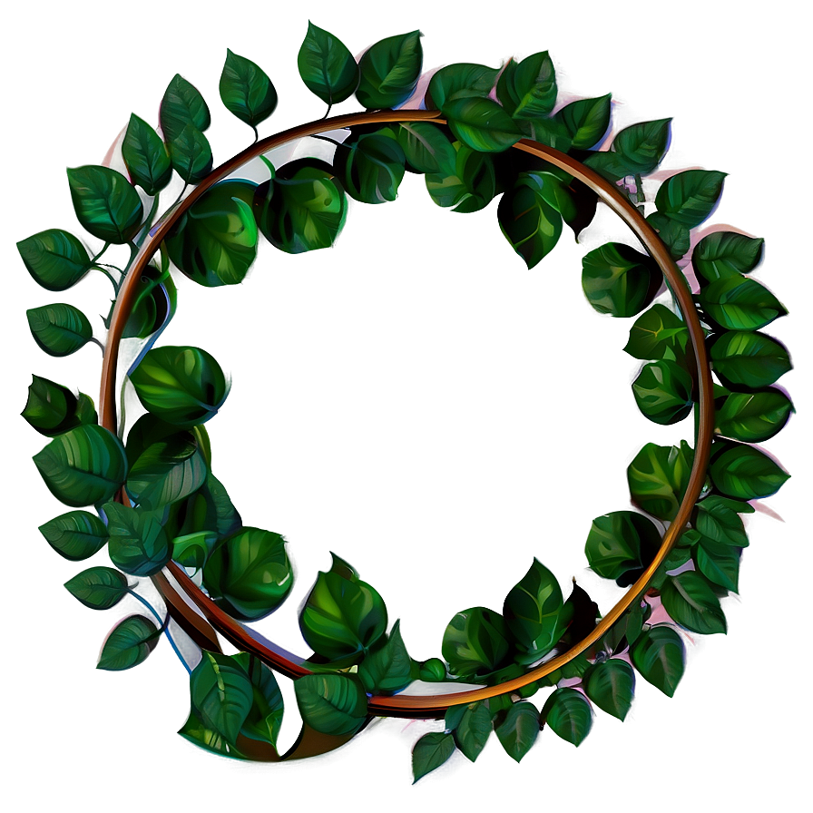 Round Frame With Leaves Png Bim PNG