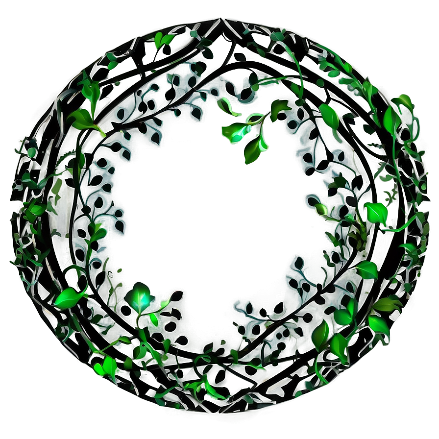 Round Frame With Vines Png 5 PNG