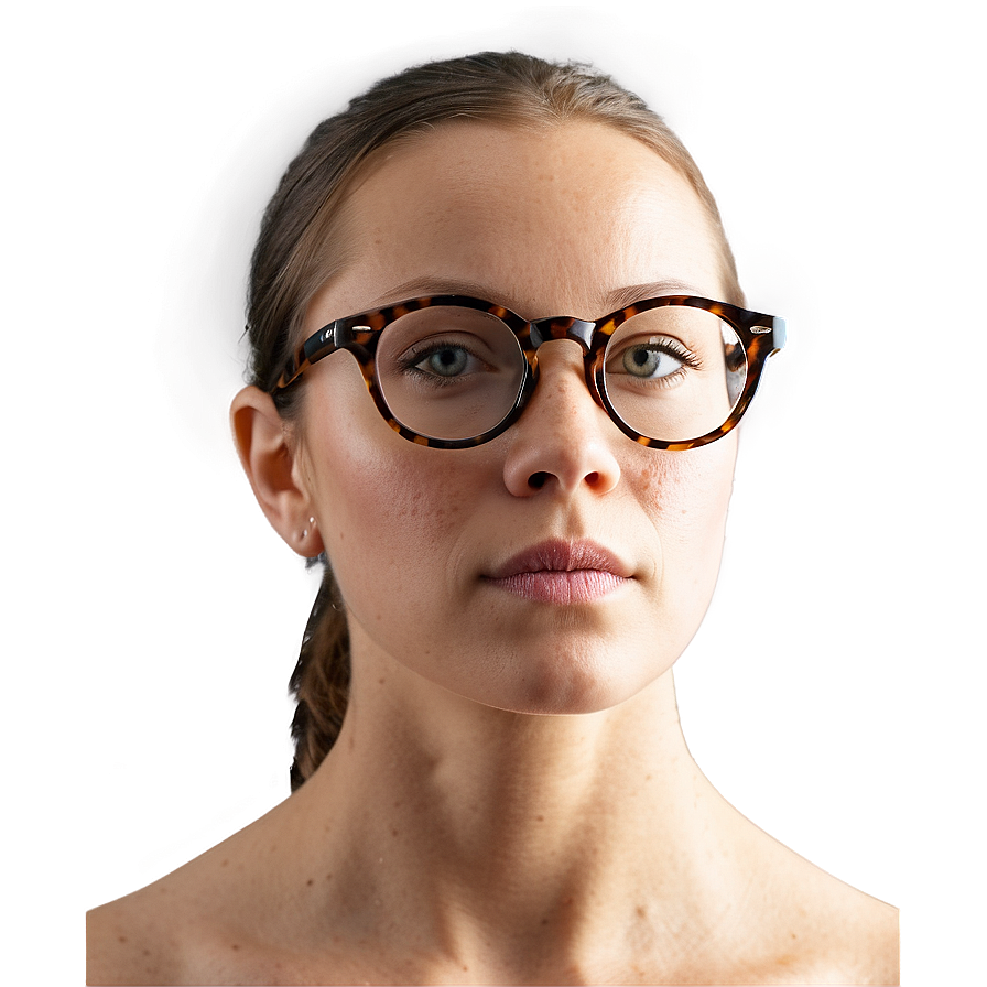 Round Glasses Front View Png 05252024 PNG