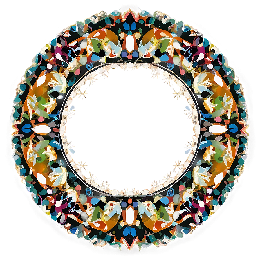 Round Lace Frame Png 06262024 PNG