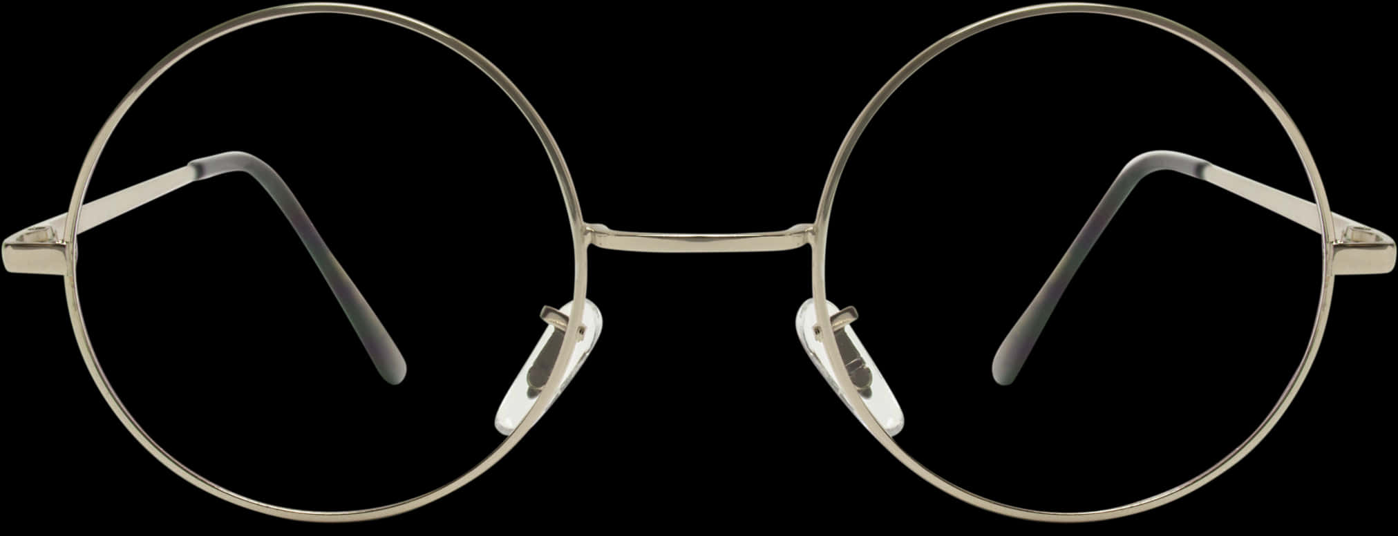 Round Metal Eyeglasses Isolated PNG