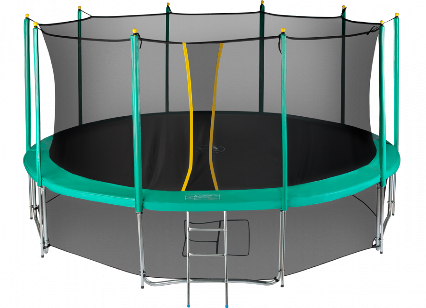 Round Outdoor Trampoline With Enclosure PNG