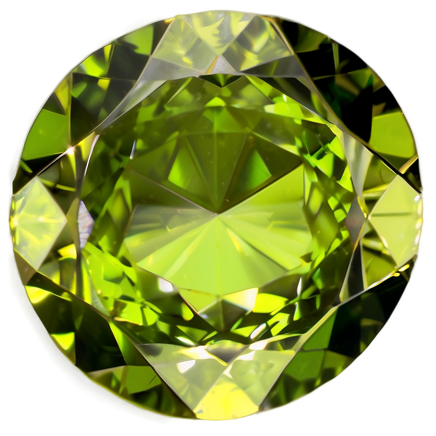 Round Peridot Crystal Png 06242024 PNG