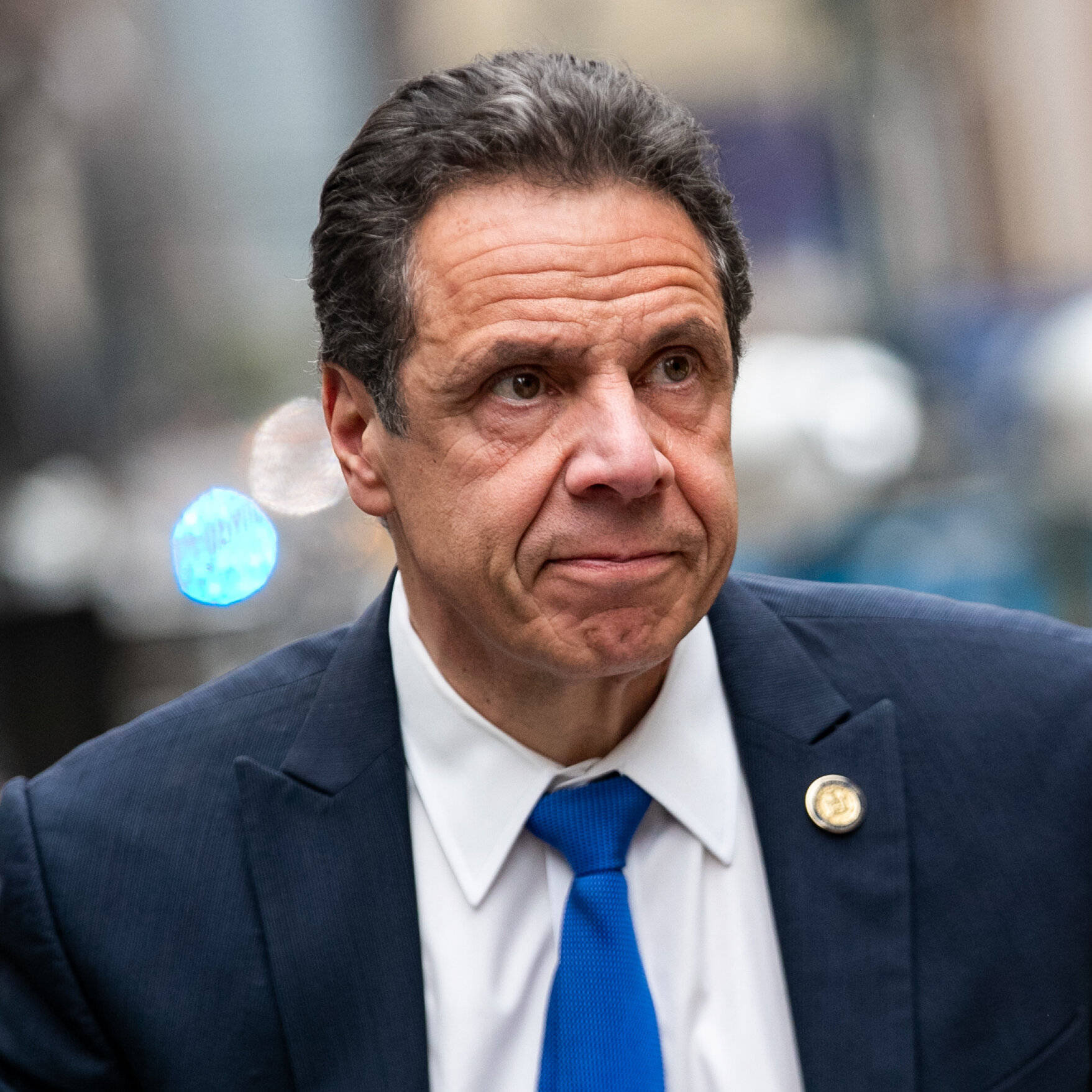 Round Pin On Andrew Cuomo's Suit Wallpaper