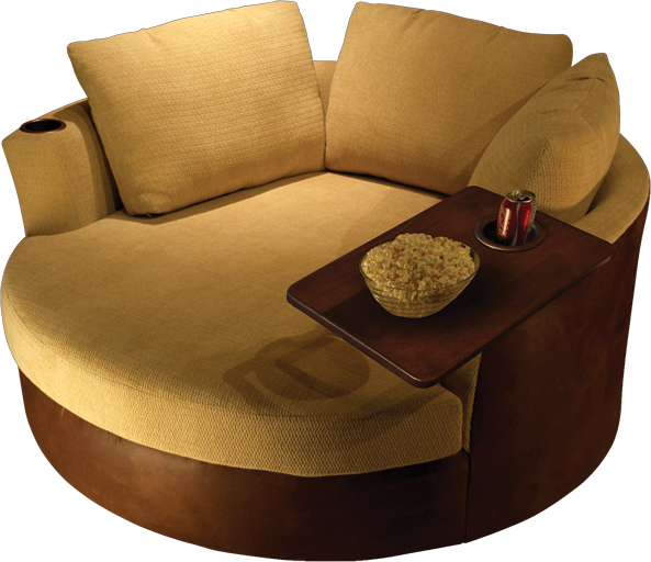 Round Sofa With Integrated Snack Table.jpg PNG