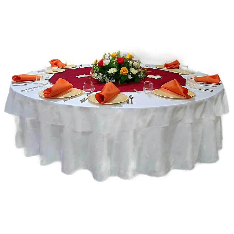 Round Table Banquet Style Png Fjg PNG