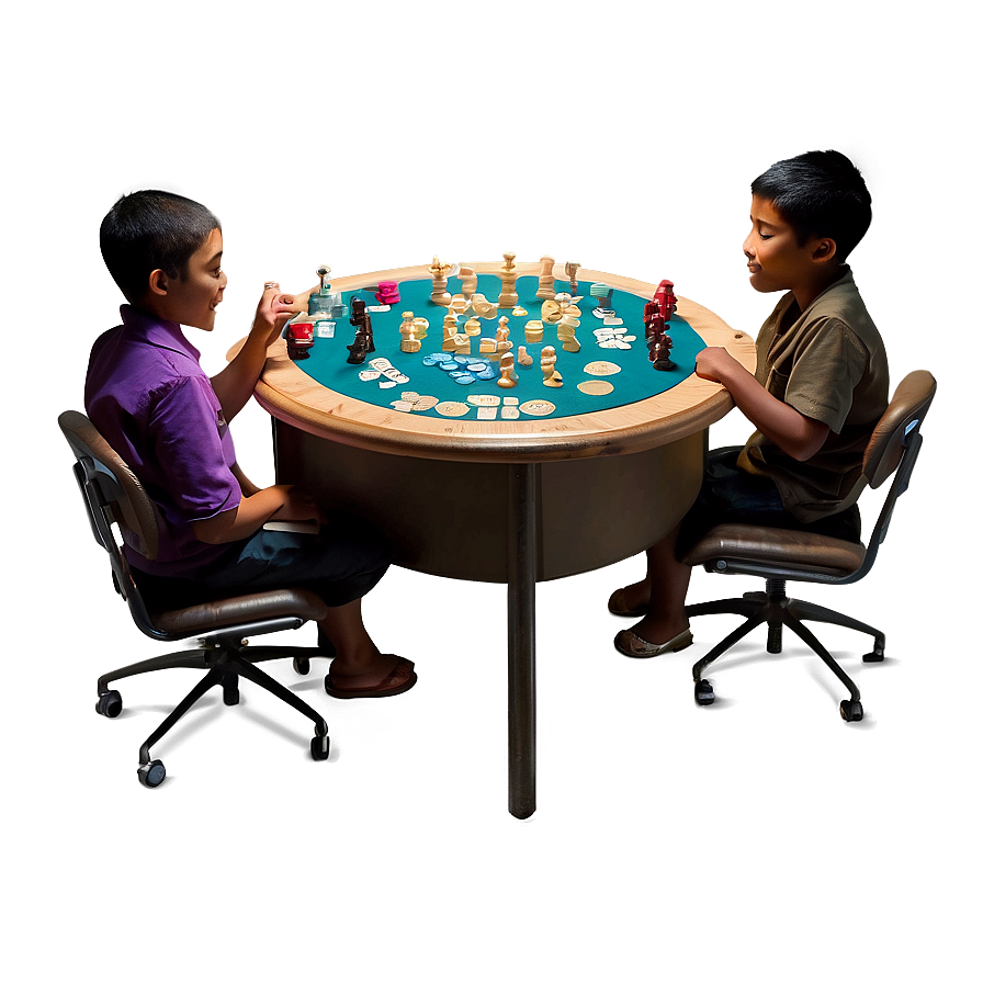 Round Table Board Game Evening Png Kwt PNG