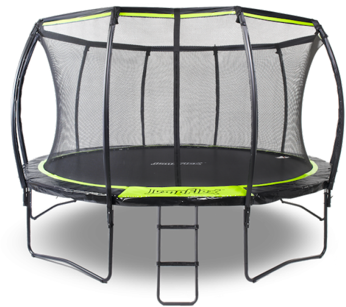 Round Trampolinewith Safety Net PNG