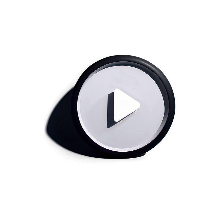 Round White Play Button Png 72 PNG