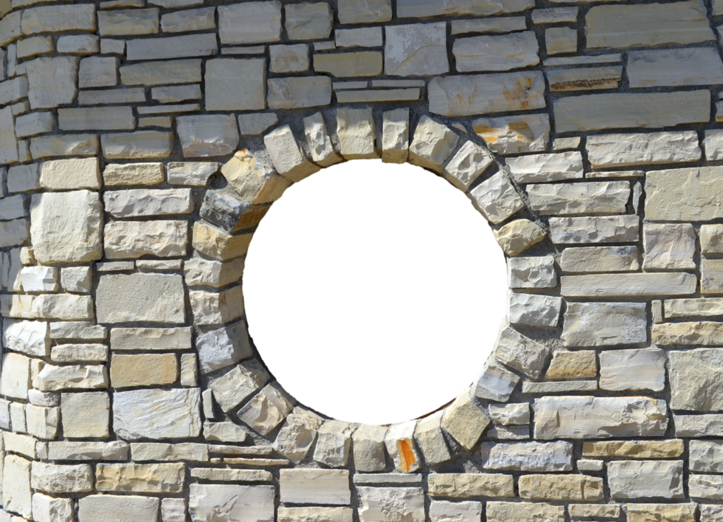 Round Window Stone Wall.jpg PNG