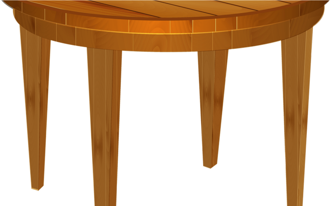 Round Wooden Table Clipart PNG