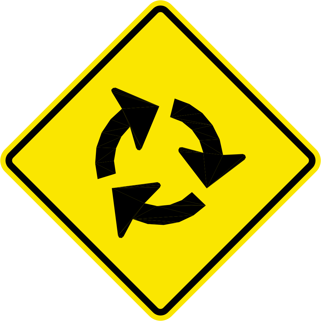 Roundabout Traffic Sign PNG