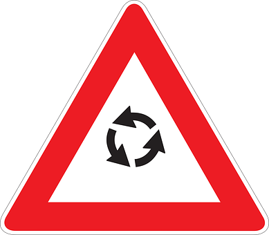 Roundabout Traffic Sign PNG