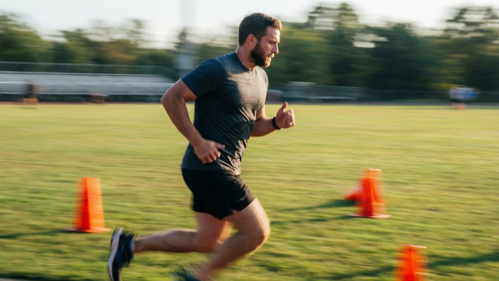 Panning shot of Josh Downs running a route.