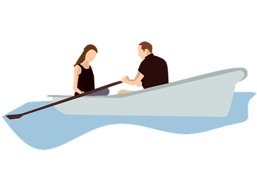 Rowboat Adventure Vector PNG